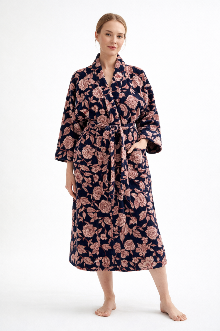 Velvet-Kimono-Robe-Soft-Loungewear-with-Belt-Wide-Sleeves Artofakind
