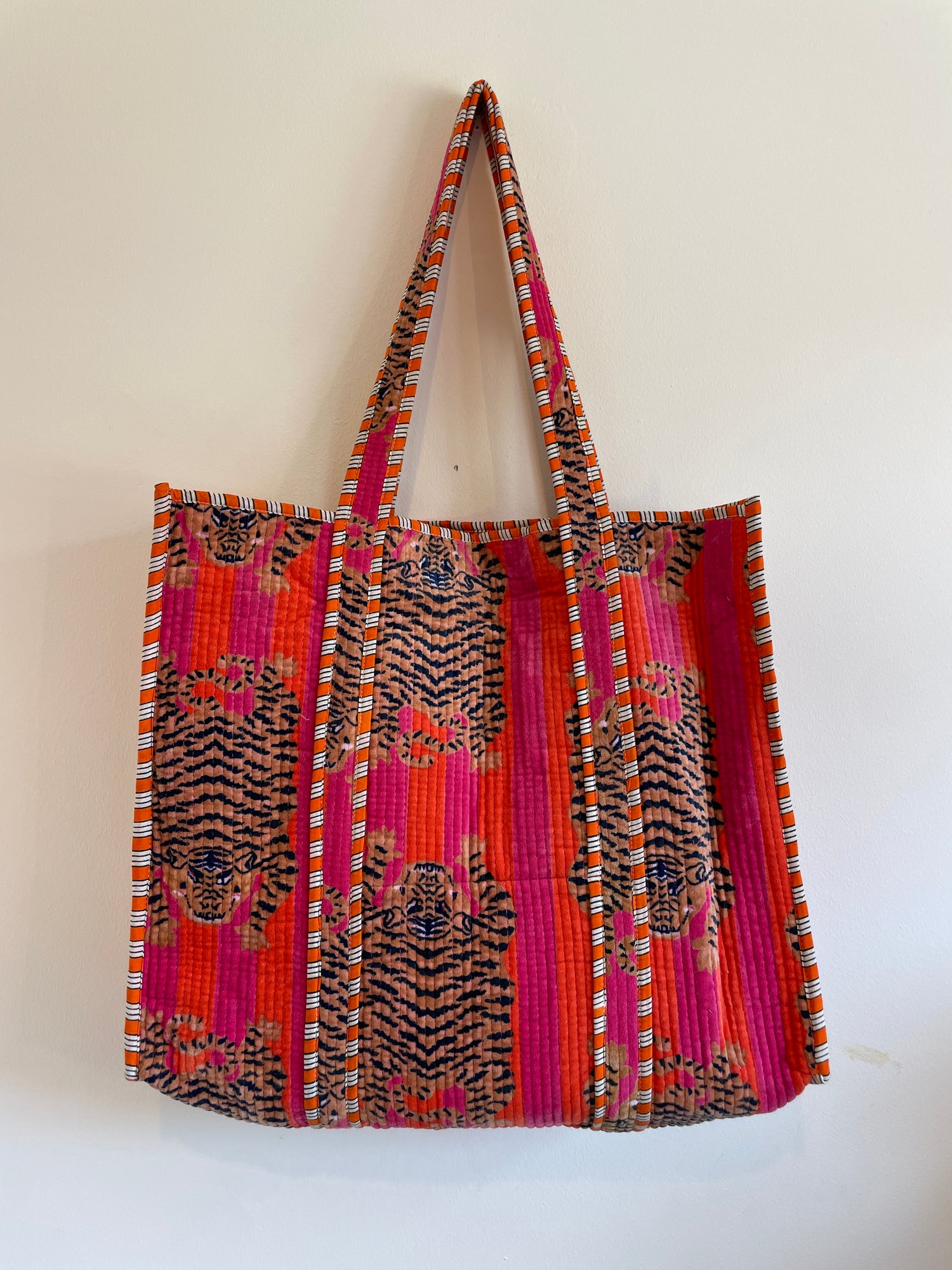 Velvet Quilted Tote Bag