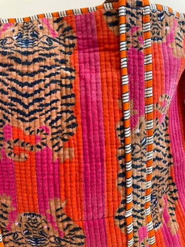 Velvet Quilted Tote Bag