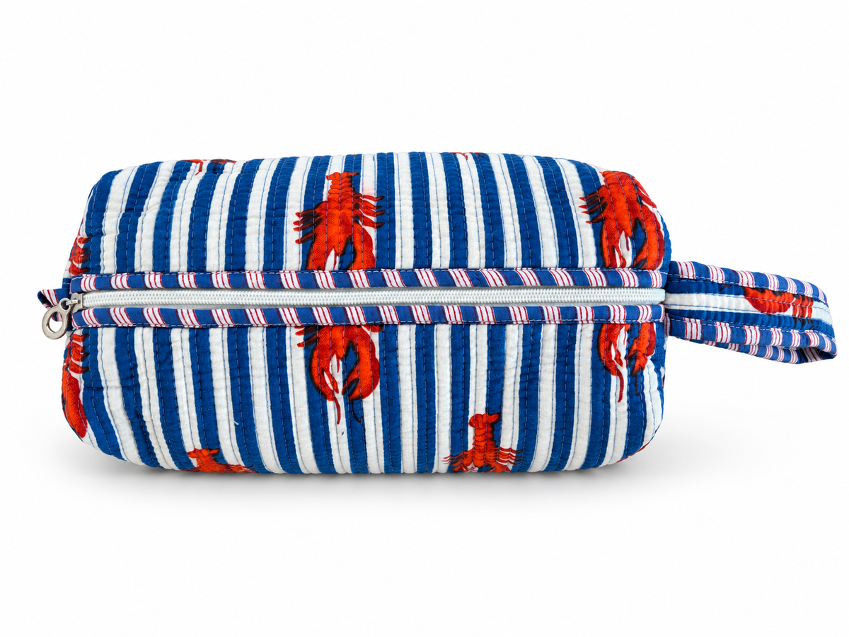 Cotton quilted wash bag