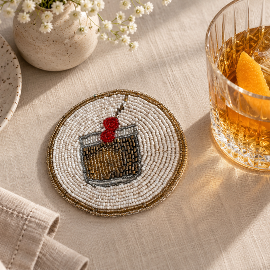 Cocktail Beaded Coaster – Handmade Drinks Mat