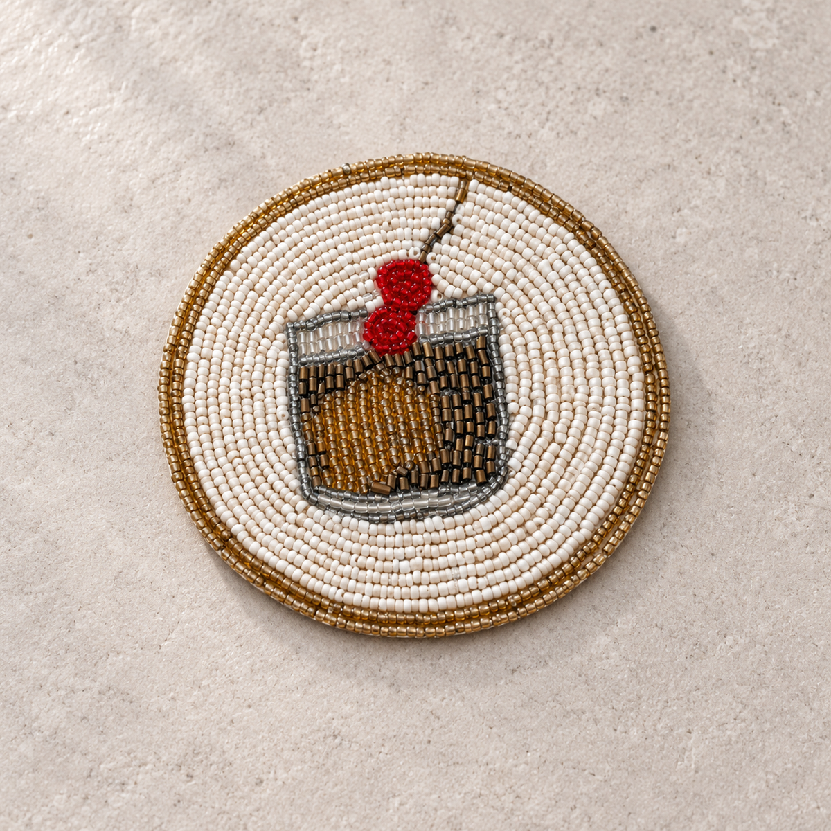 Cocktail Beaded Coaster – Handmade Drinks Mat