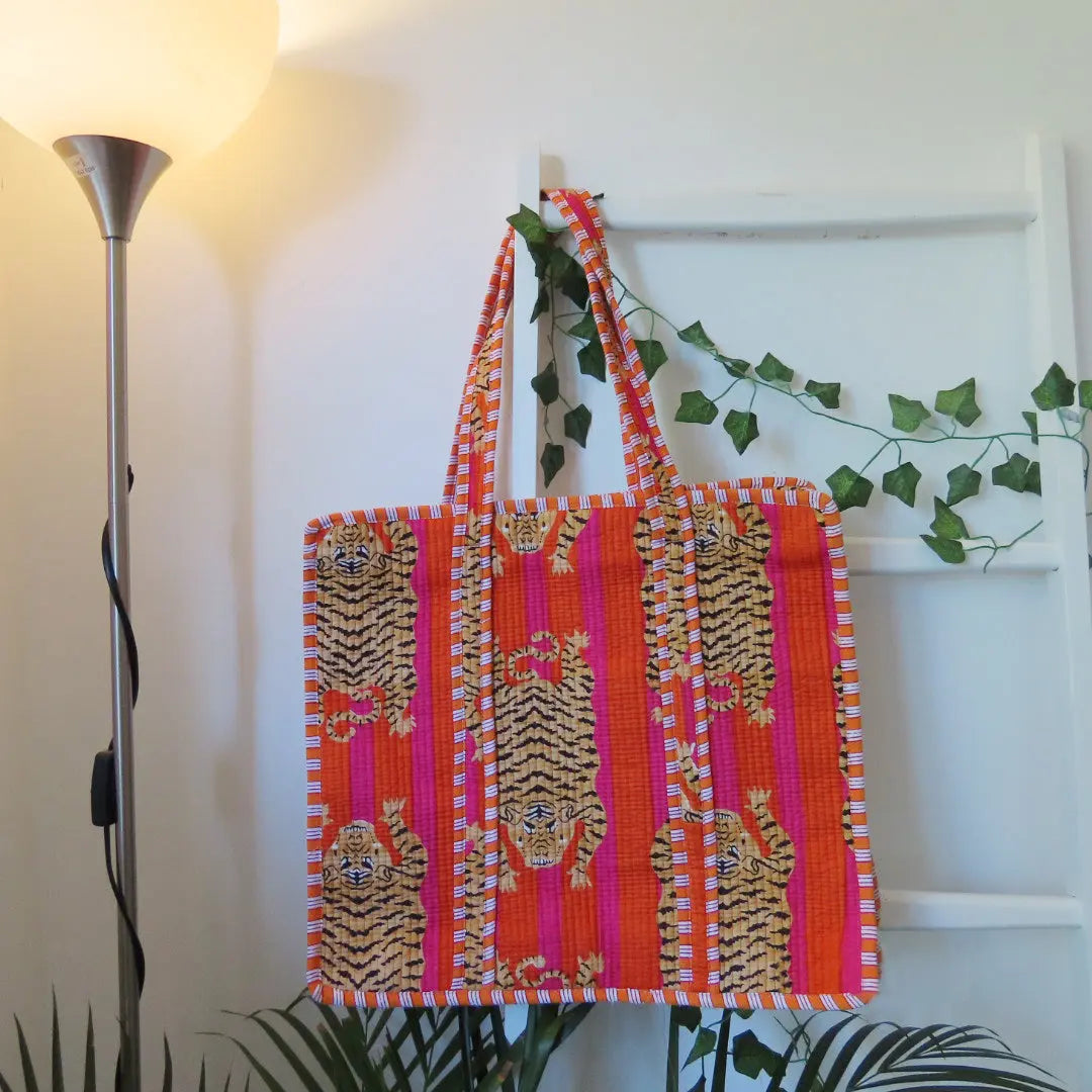 Cotton Quilted Tote Bags My Store