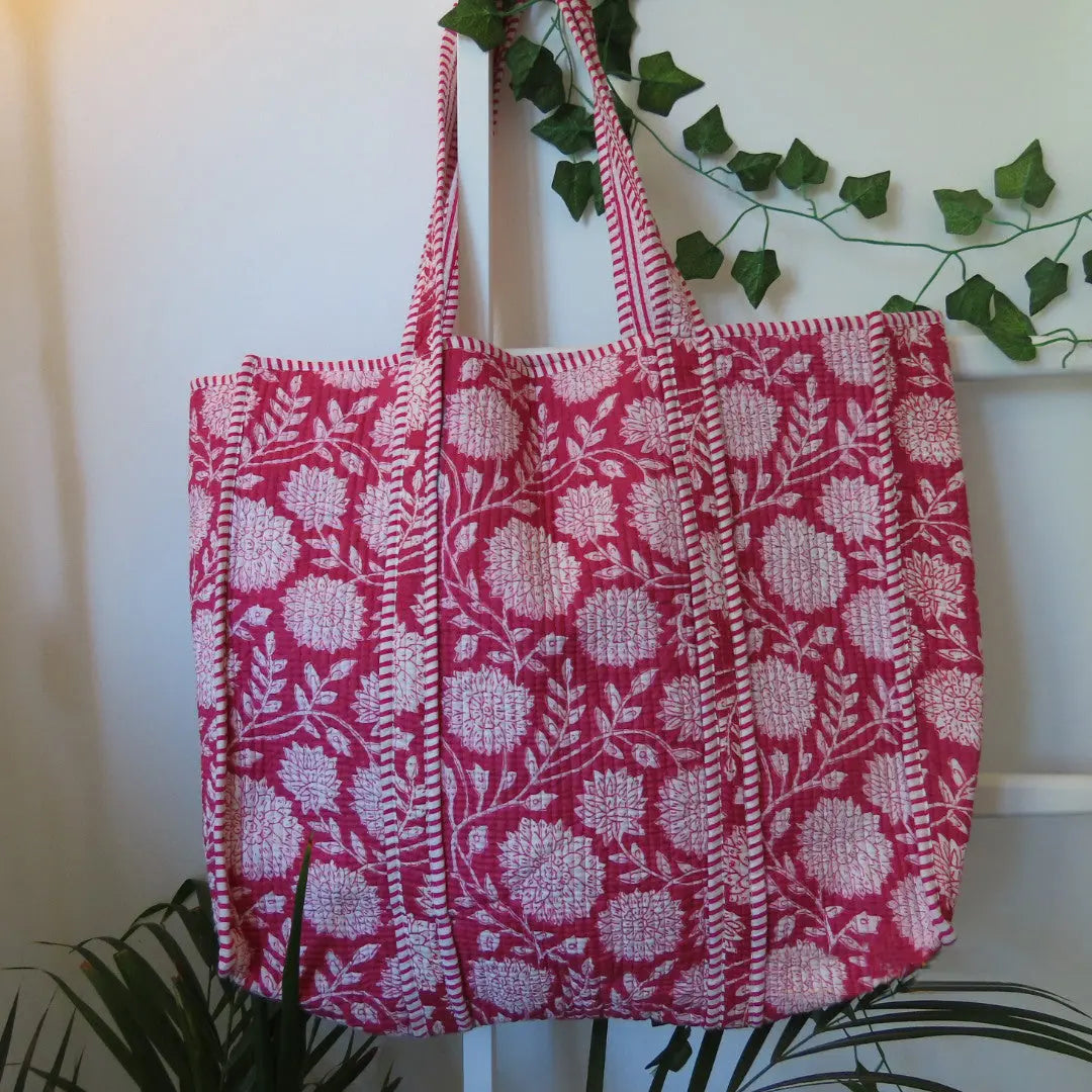 Cotton Quilted Tote Bags My Store