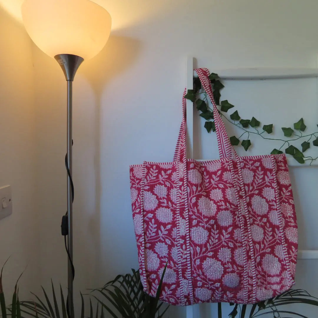 Cotton Quilted Tote Bags My Store