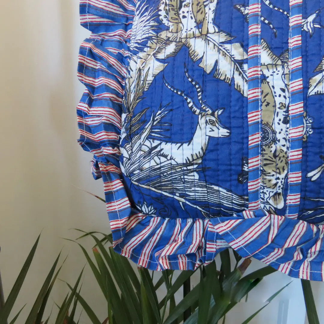 Cotton Quilted Tote Bags with frill My Store