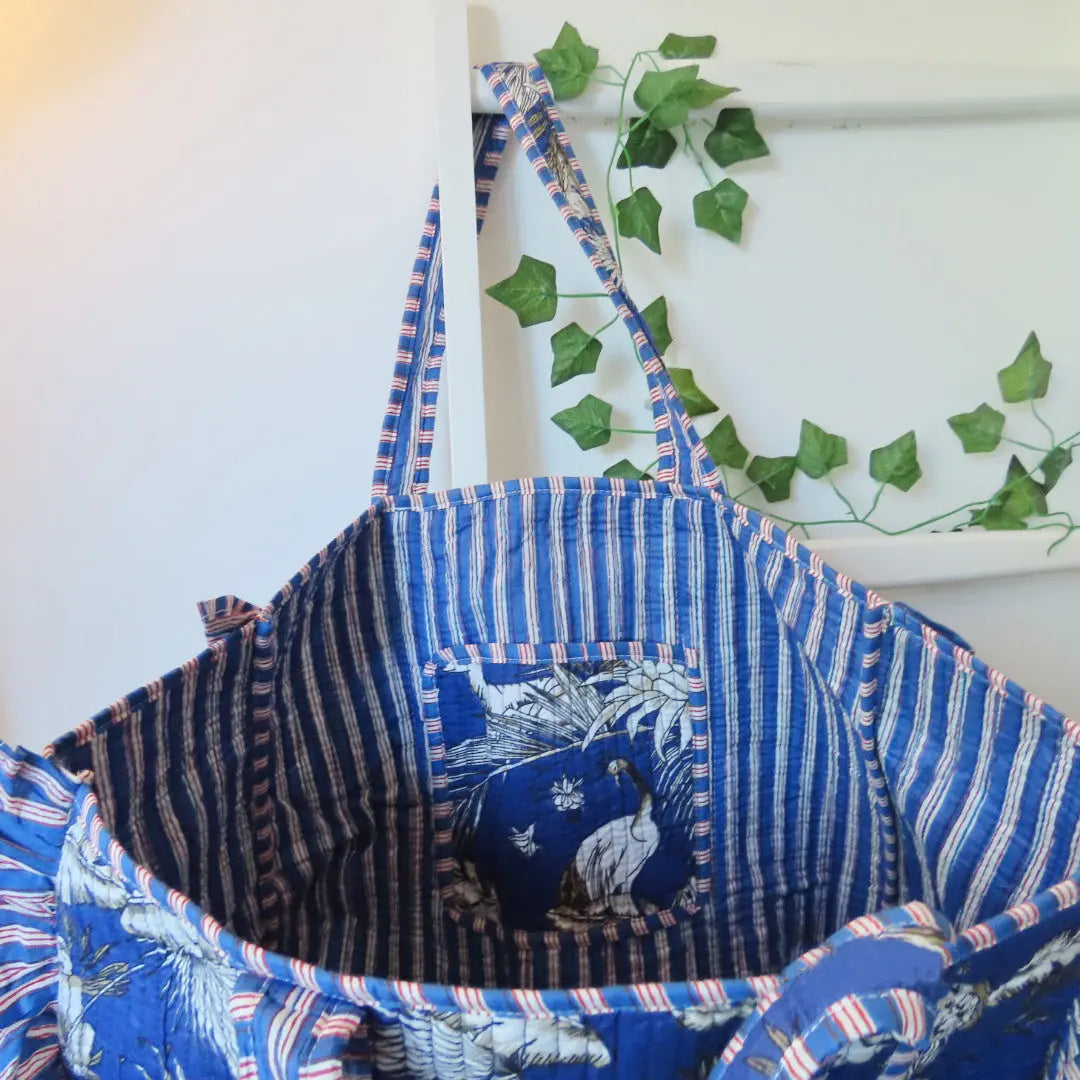 Cotton Quilted Tote Bags with frill My Store