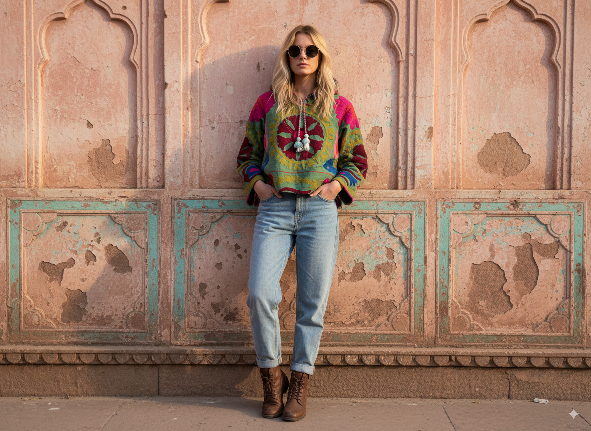 Suzani Embroidery Hoodie