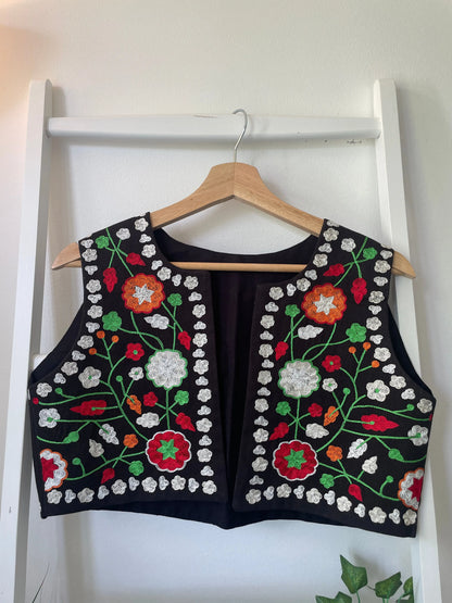 Hand Embroidered Thread work Vest Artofakind