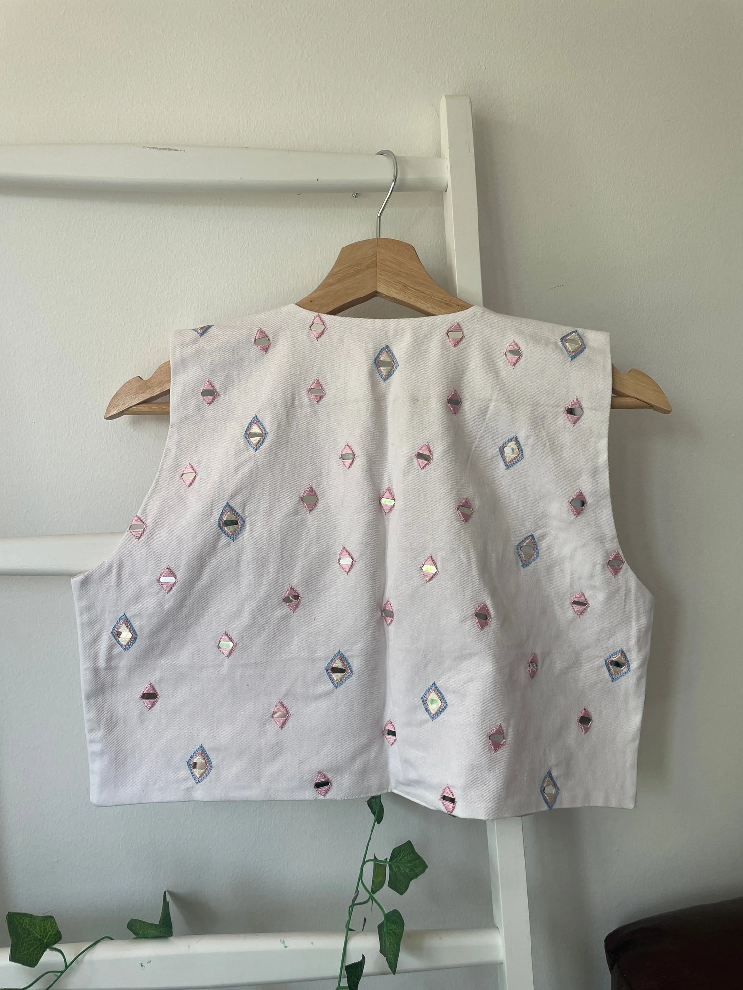 Hand embroidered Mirror work Vest Artofakind