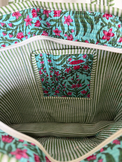 Cotton quilted Tote Bag