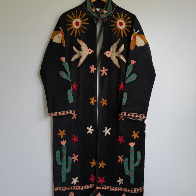 Suzani Embroidery Velvet coat