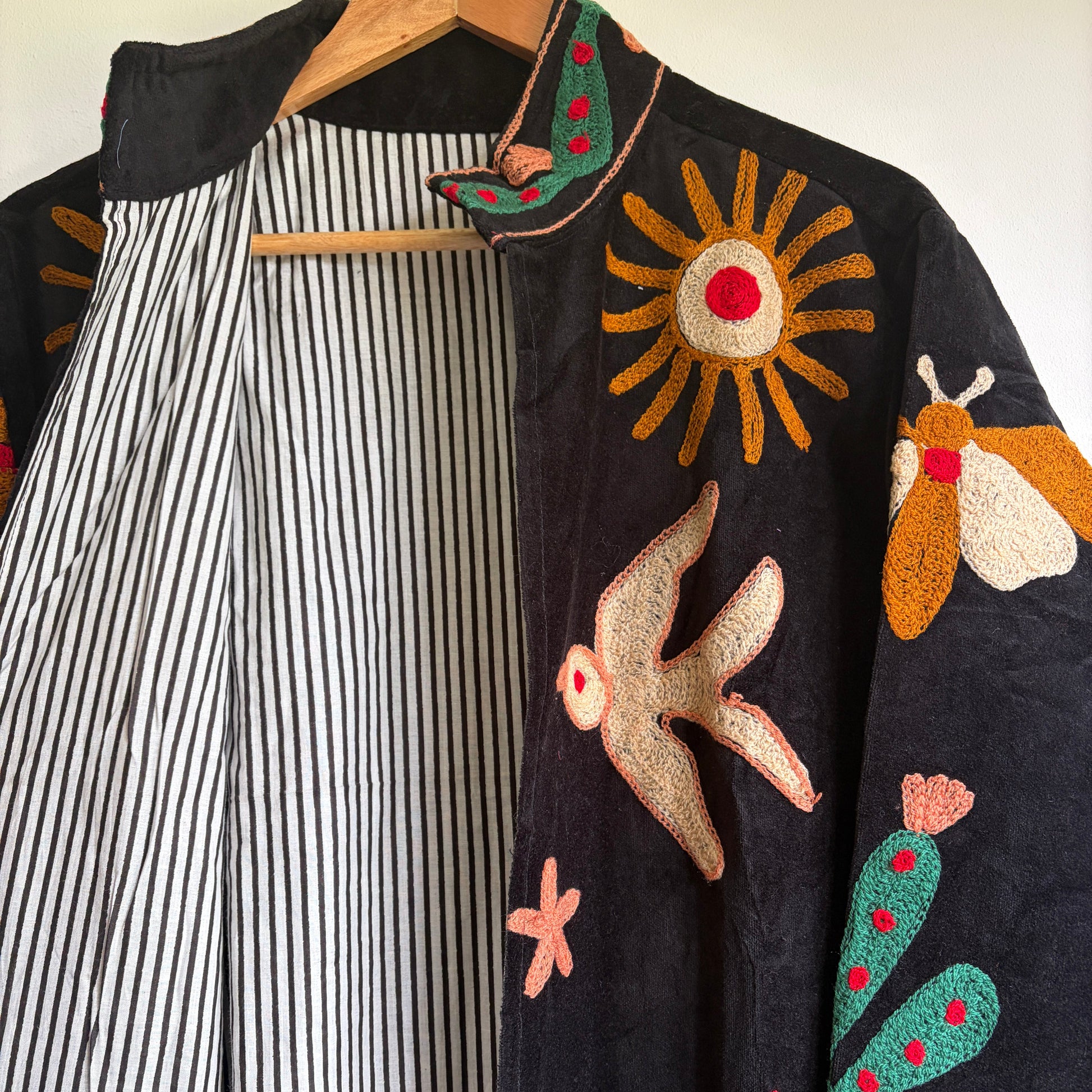 Suzani Embroidery Velvet coat