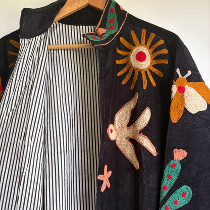 Suzani Embroidery Velvet coat