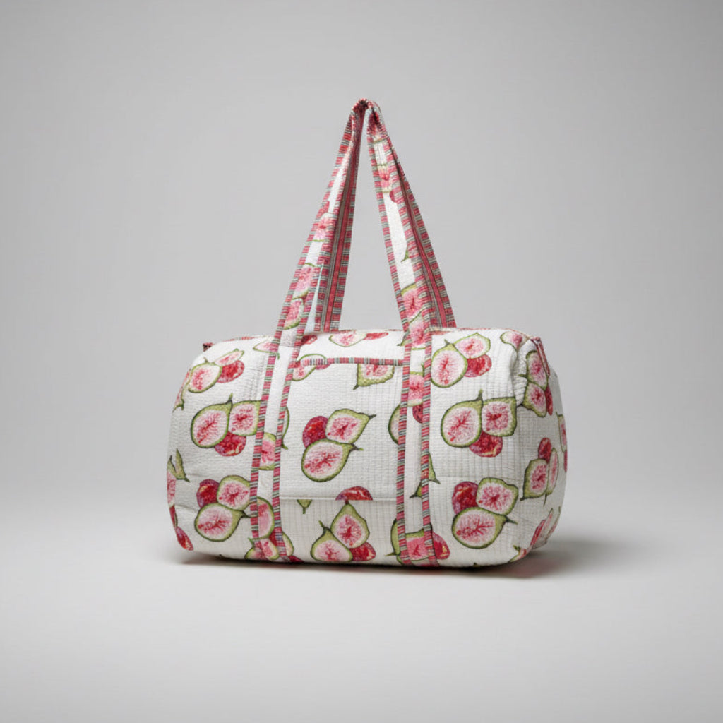 Quilted Cotton Duffle Bag