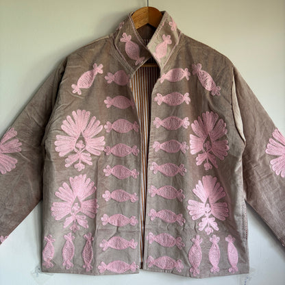 hand embroidery Velvet Suzani Jacket