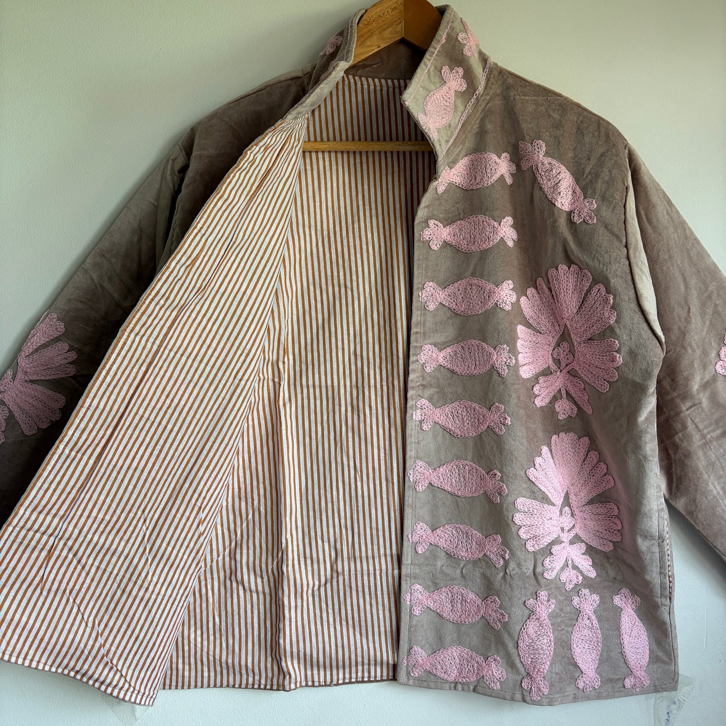 hand embroidery Velvet Suzani Jacket