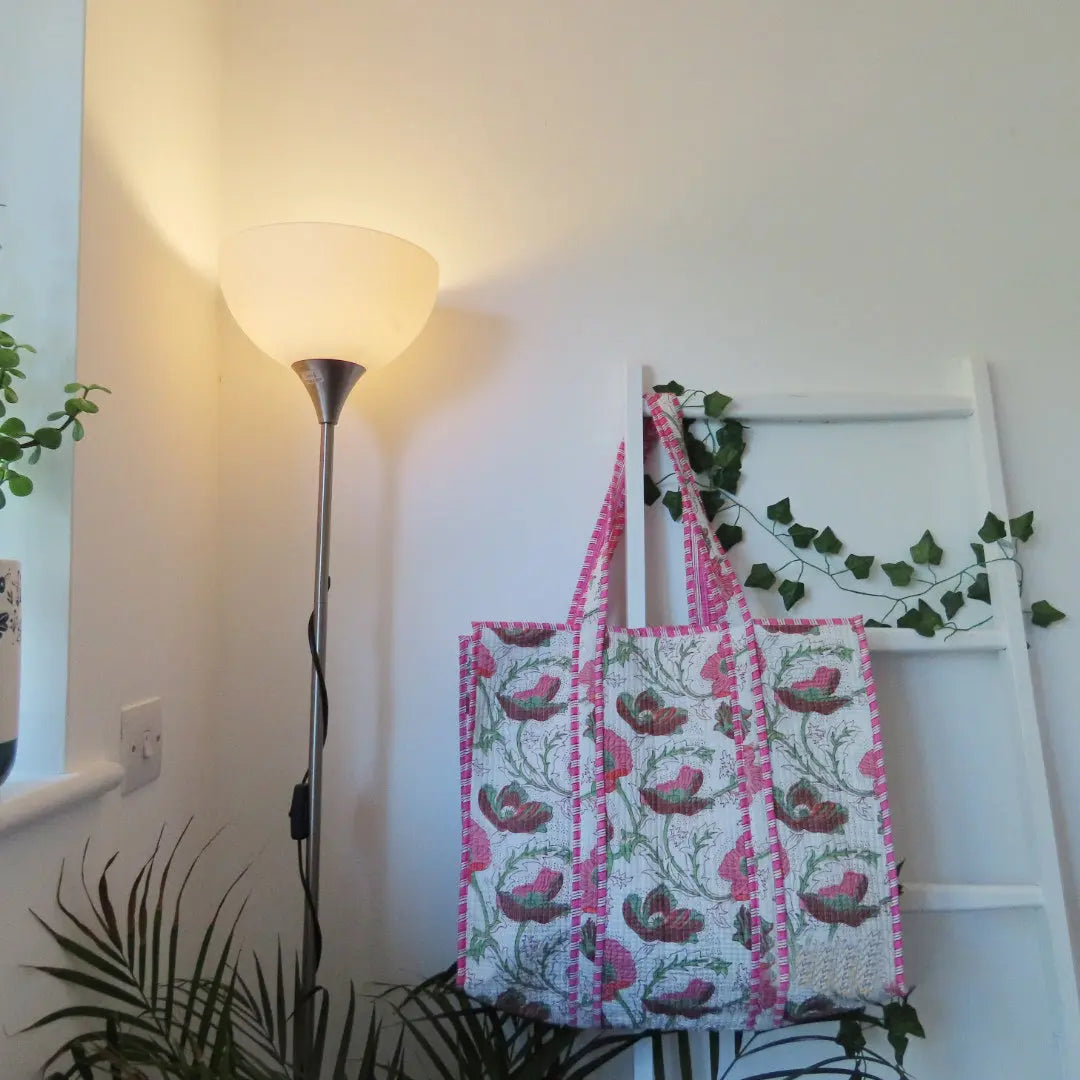 Cotton Quilted Tote Bags My Store