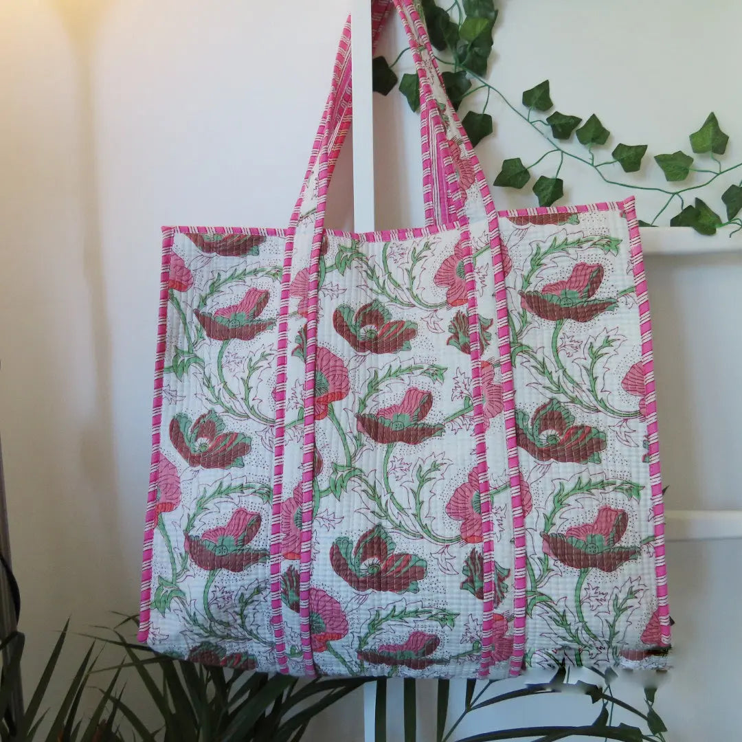 Cotton Quilted Tote Bags My Store