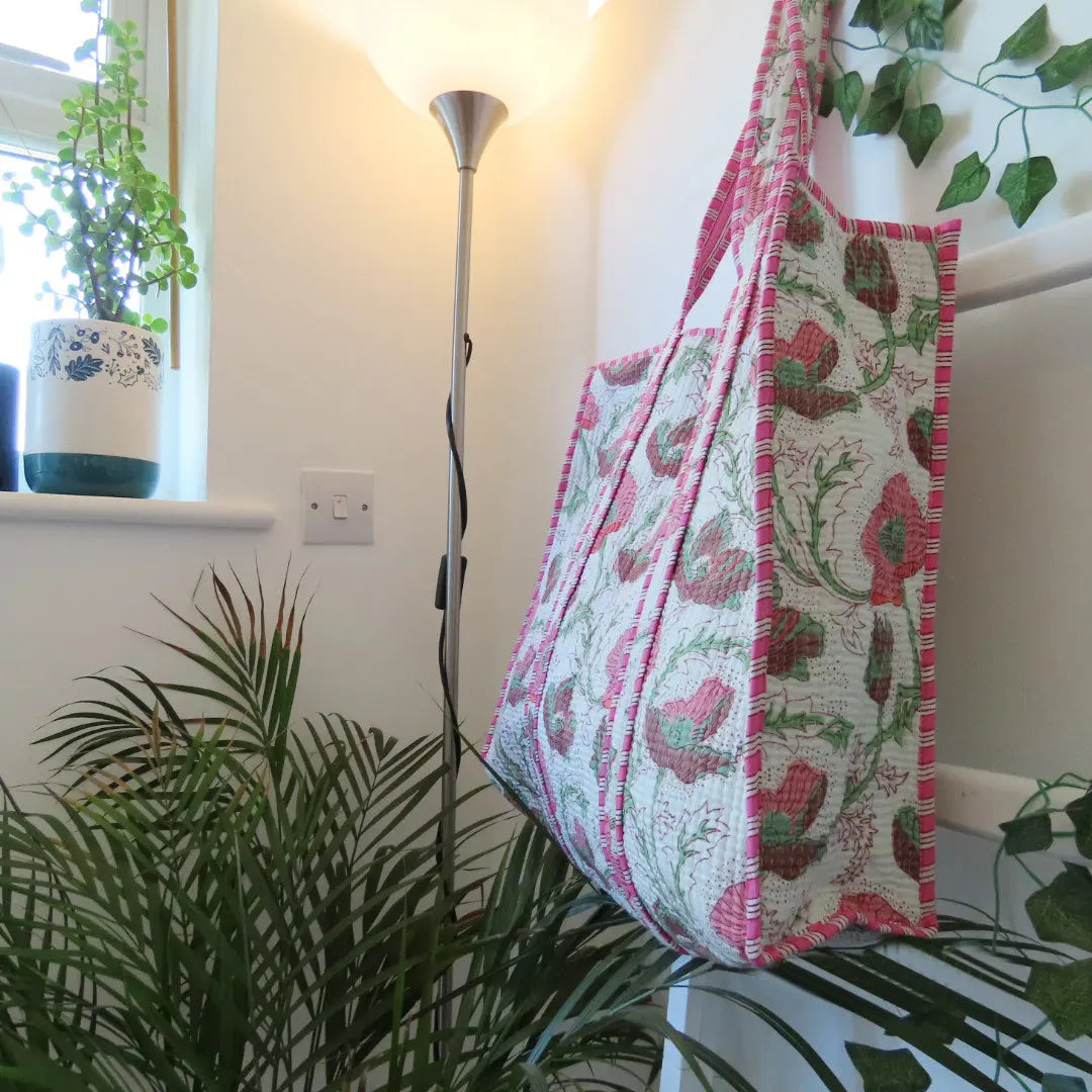 Cotton Quilted Tote Bags My Store
