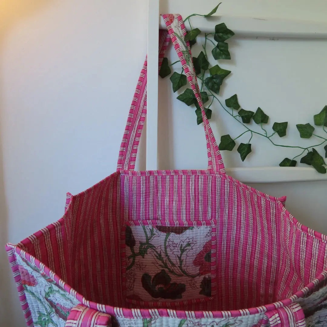Cotton Quilted Tote Bags My Store