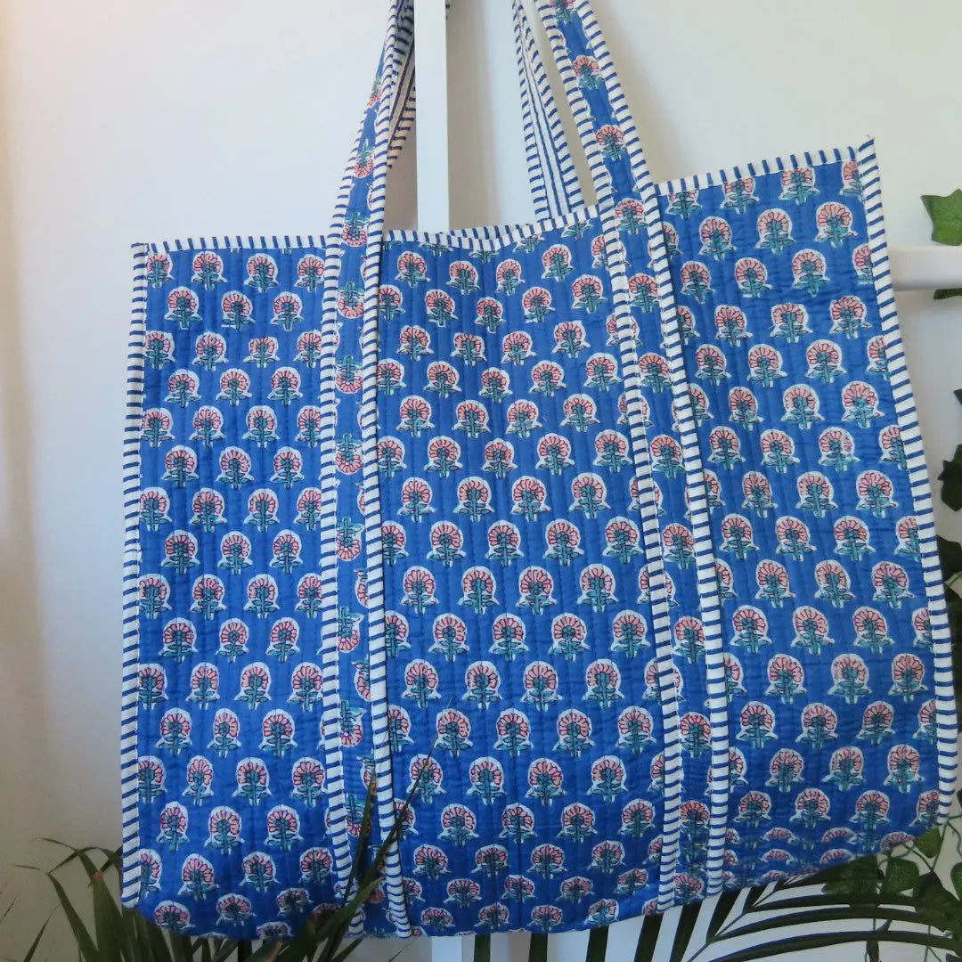Cotton Quilted Tote Bags My Store