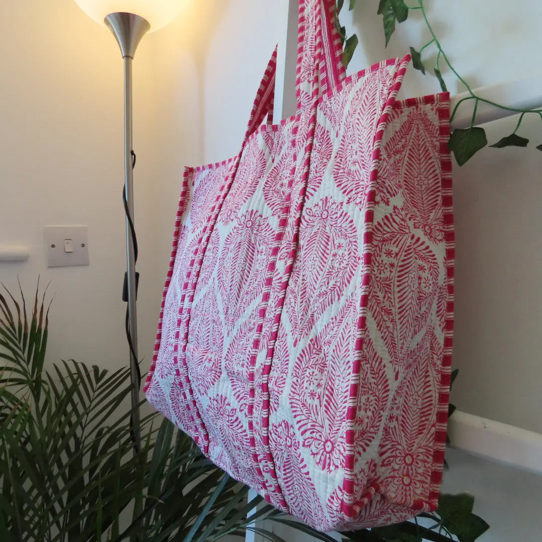 Cotton Quilted Tote Bags My Store