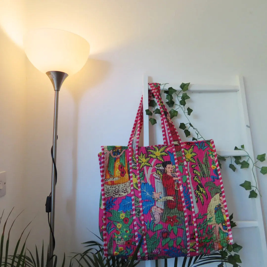 Cotton Quilted Tote Bags My Store