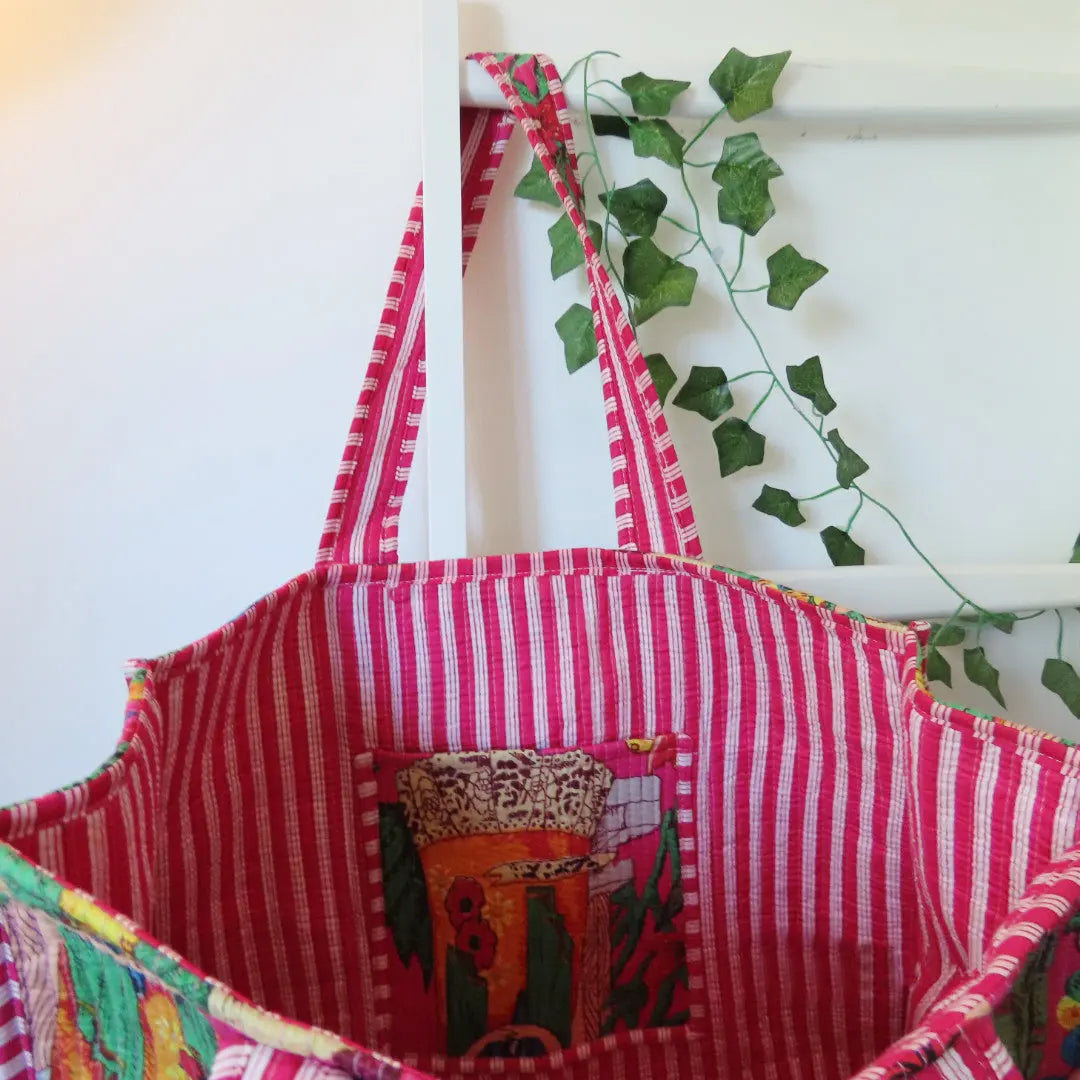 Cotton Quilted Tote Bags My Store