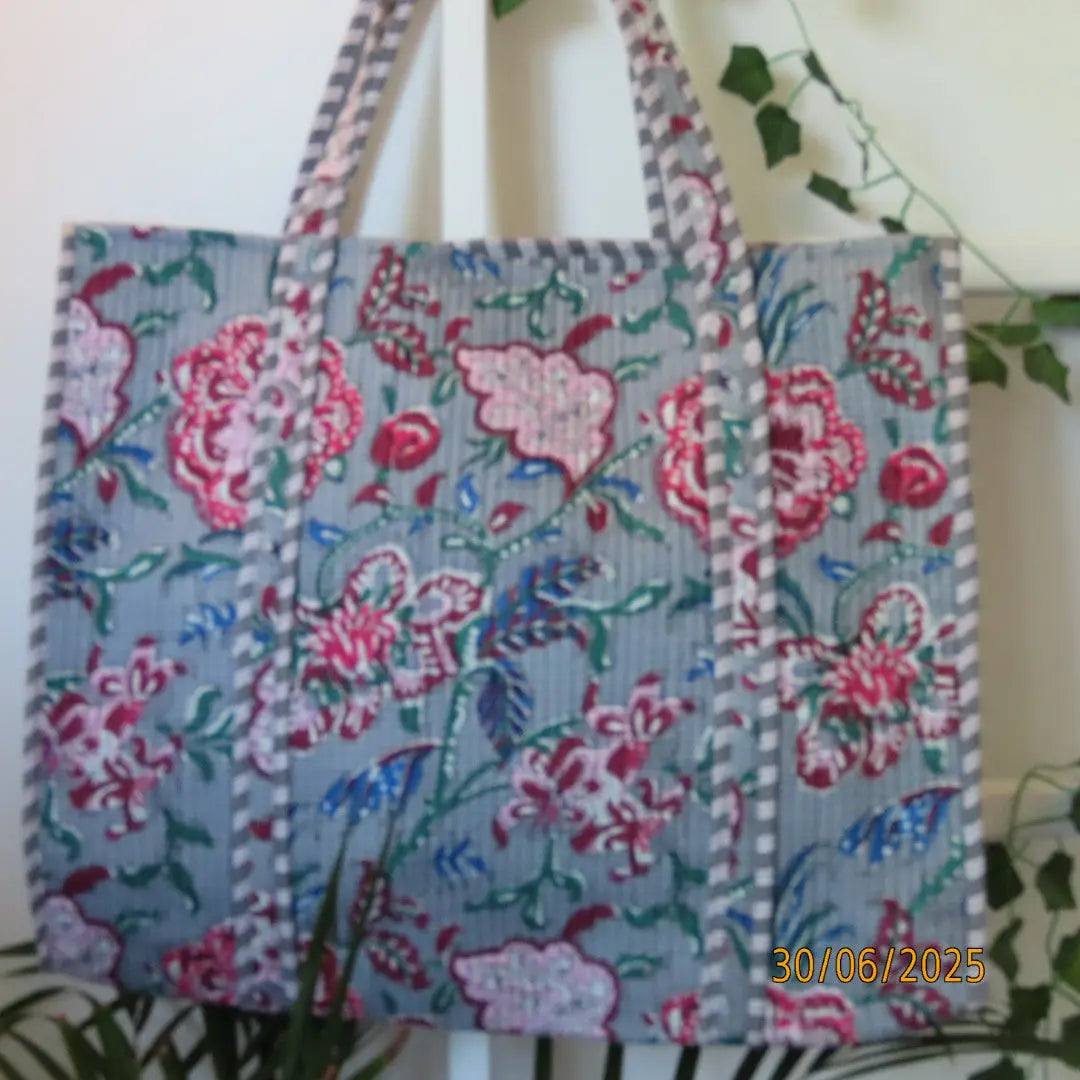Cotton Quilted Tote Bags My Store