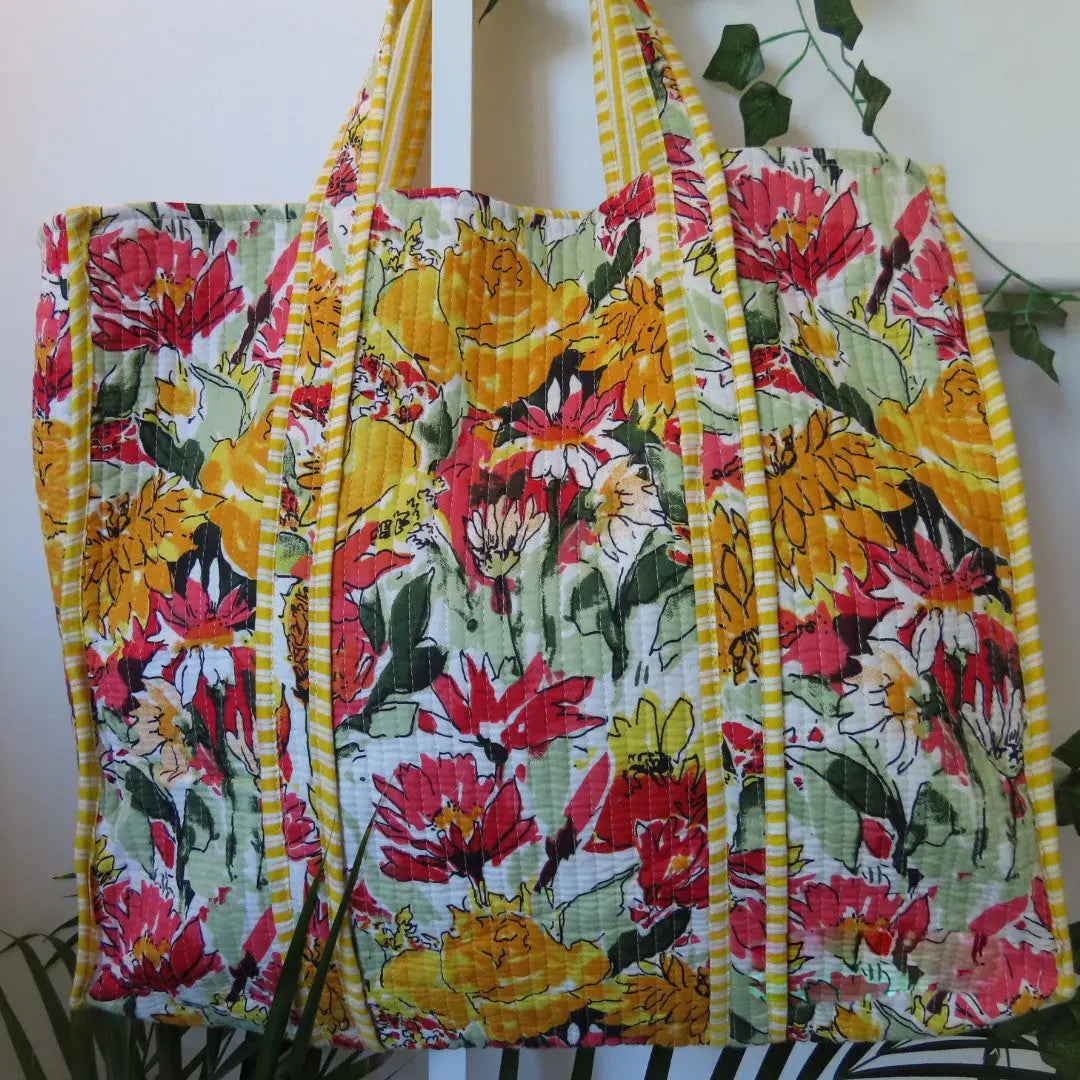 Cotton Quilted Tote Bags, Handmade quilted bags My Store