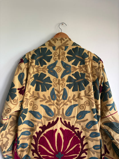 Cotton suzani embroidery long coat