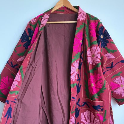 Suzani Cotton Long Coat