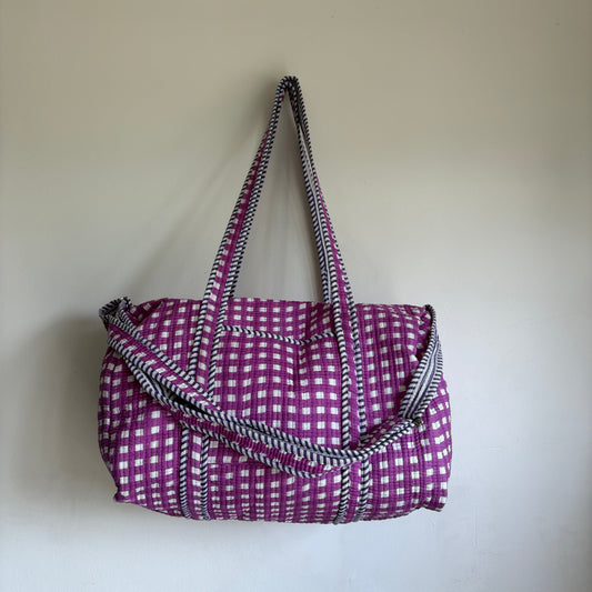 Cotton quilted Floral Duffle Bag