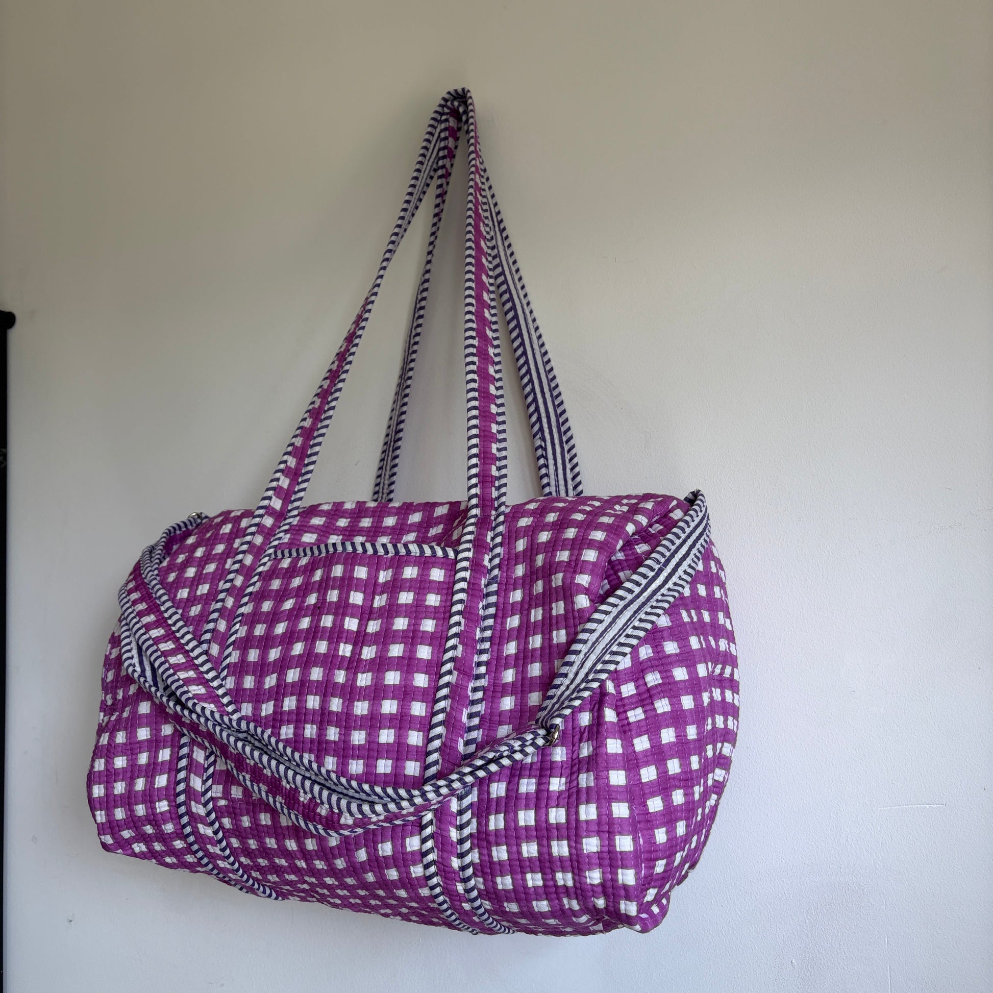 Cotton quilted Floral Duffle Bag