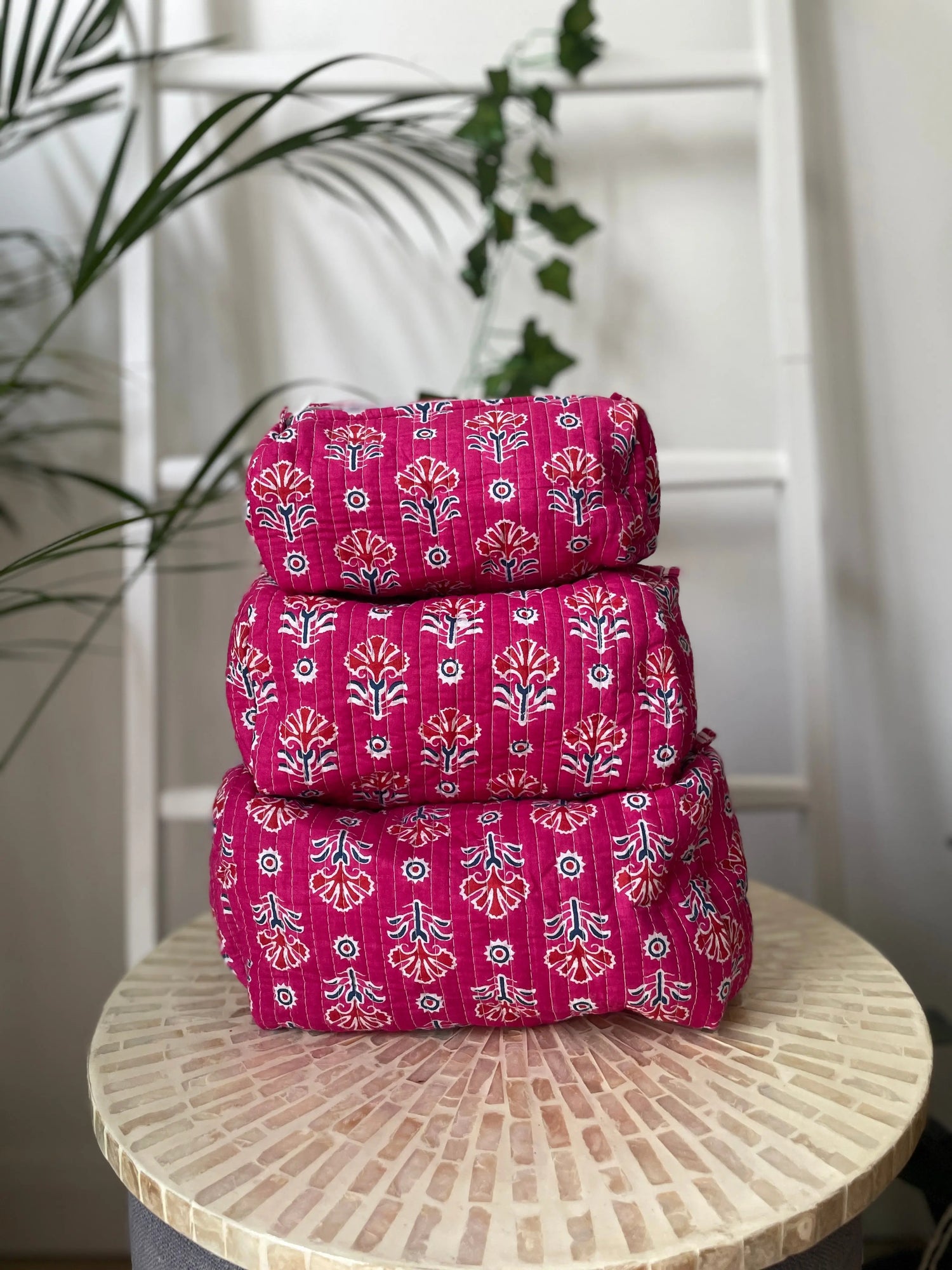 Quilted Cotton Wash Bag My Store