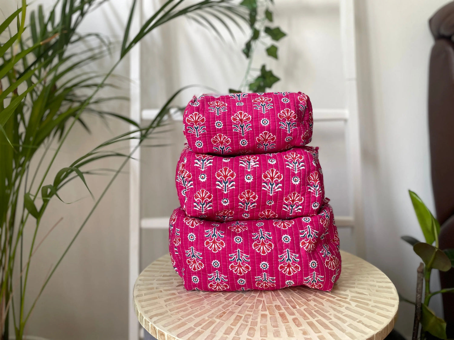 Quilted Cotton Wash Bag My Store