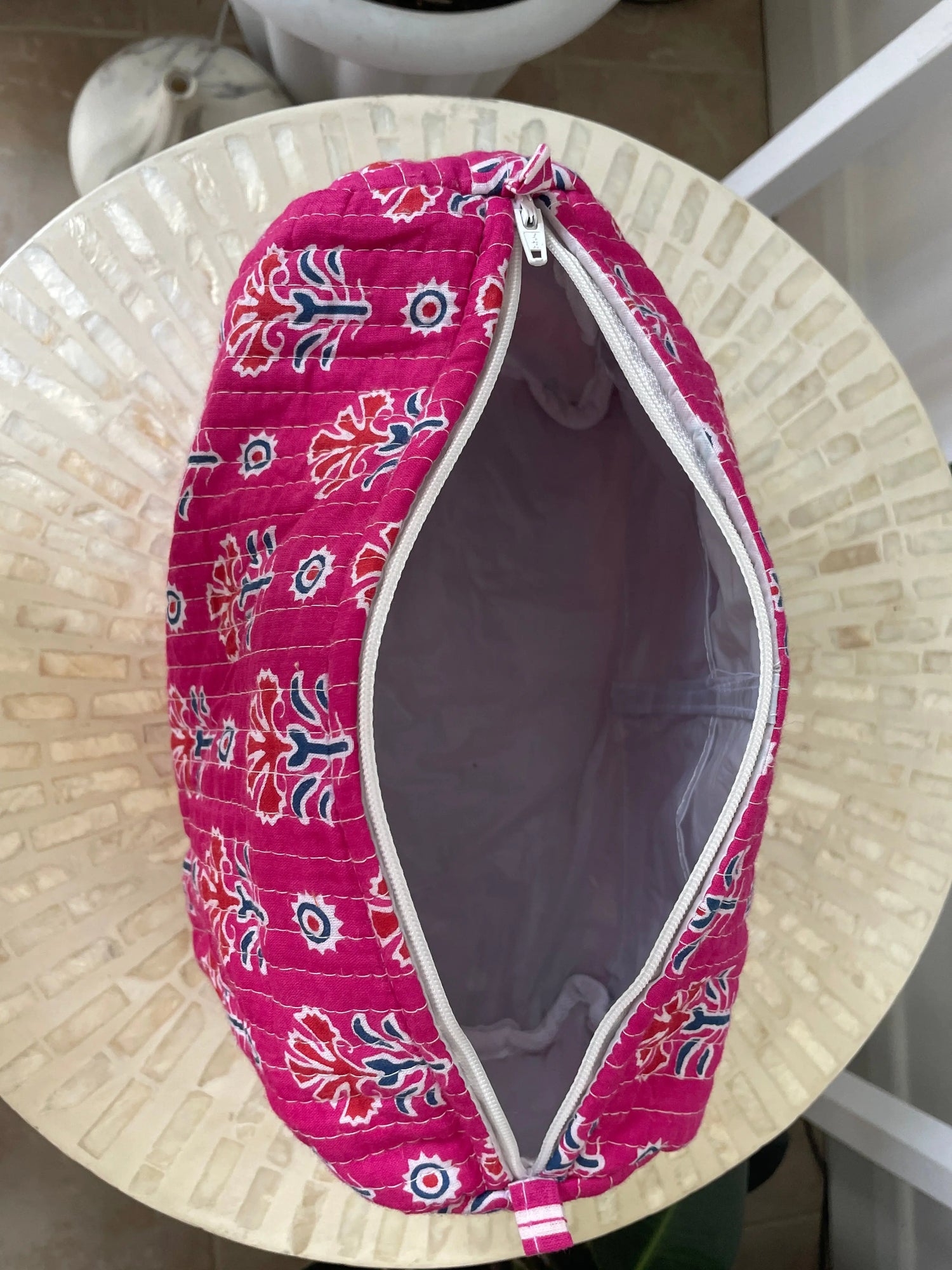 Quilted Cotton Wash Bag My Store
