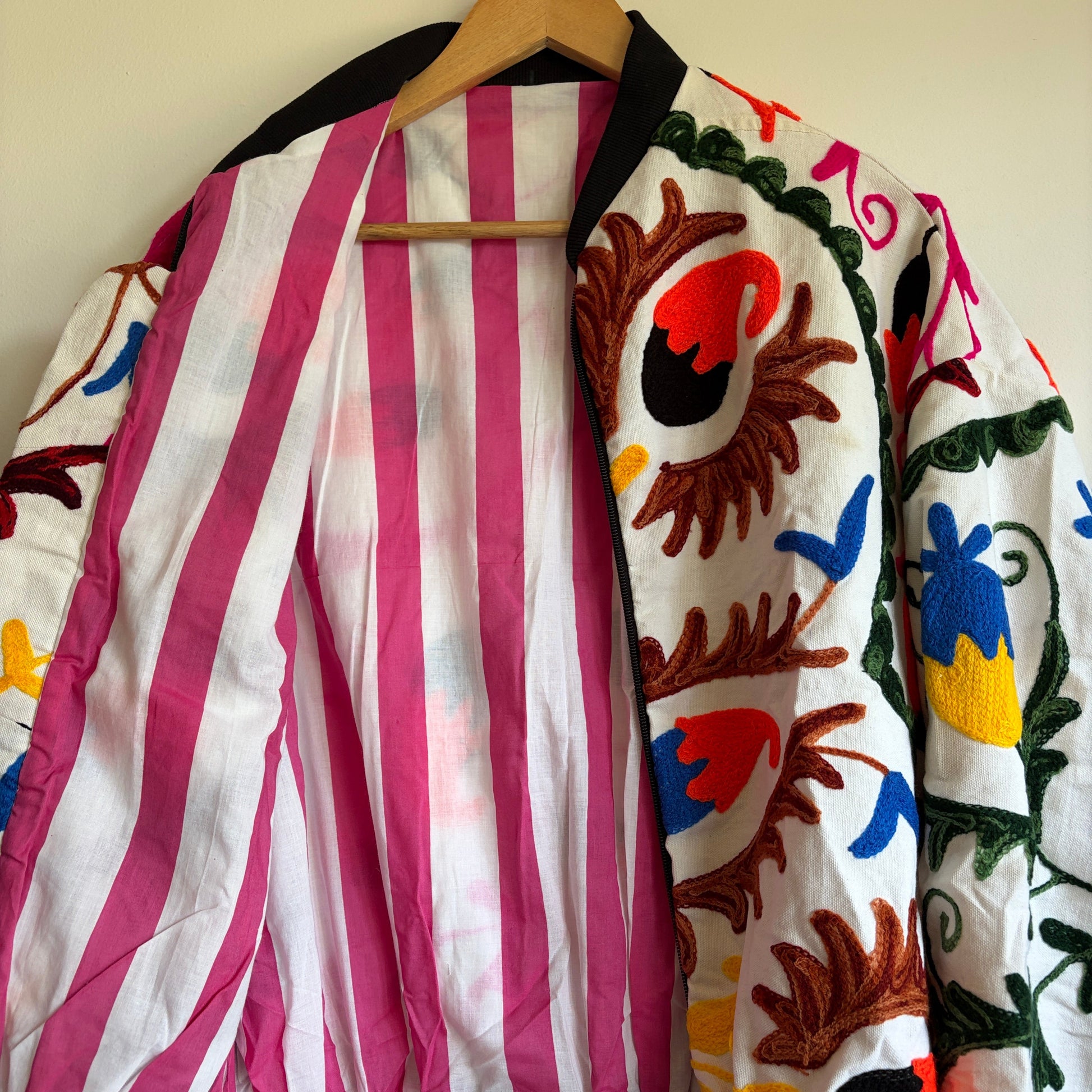 Suzani Embroidery Bomber Jacket