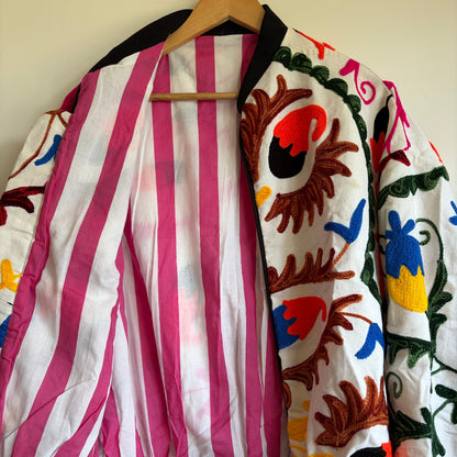Suzani Embroidery Bomber Jacket