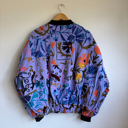 Patchwork hand embroidery Suzani Bomber jacket