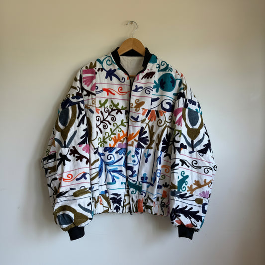 Patchwork Suzani Bomber Jacket 