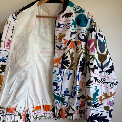 Patchwork Suzani Bomber Jacket 
