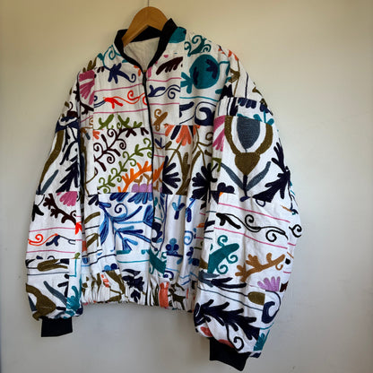 Patchwork Suzani Bomber Jacket 