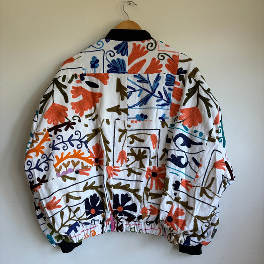 Patchwork Suzani Bomber Jacket 