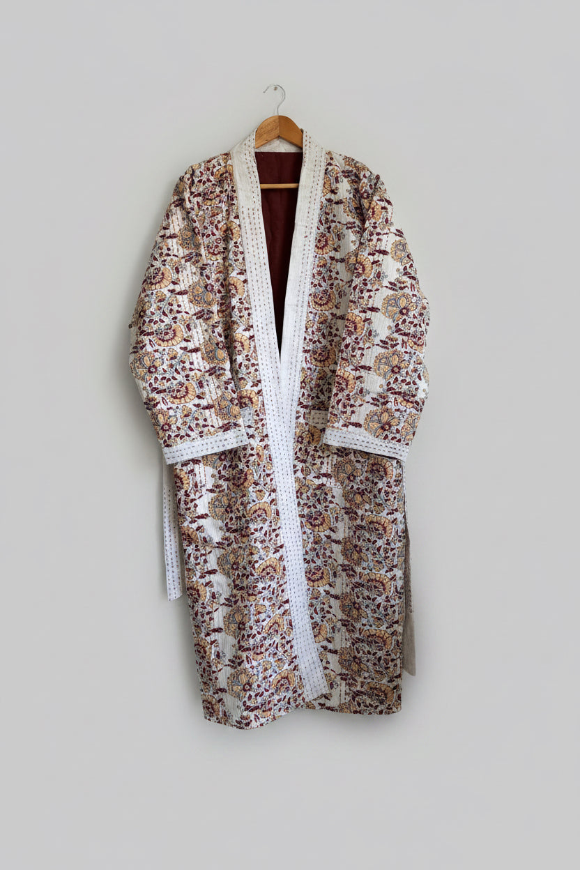 One of a kind Handmade Cotton Kantha Robe