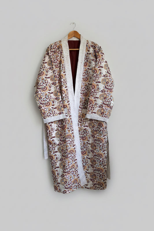 One of a kind Handmade Cotton Kantha Robe
