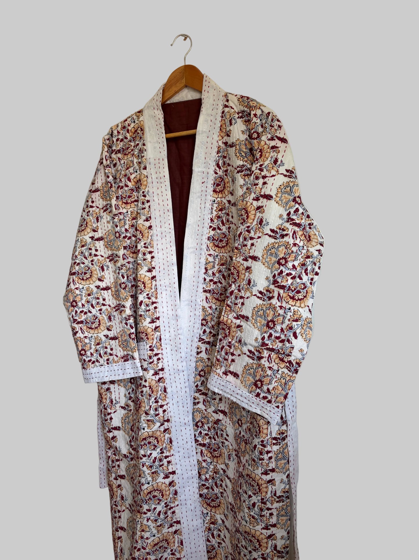 One of a kind Handmade Cotton Kantha Robe