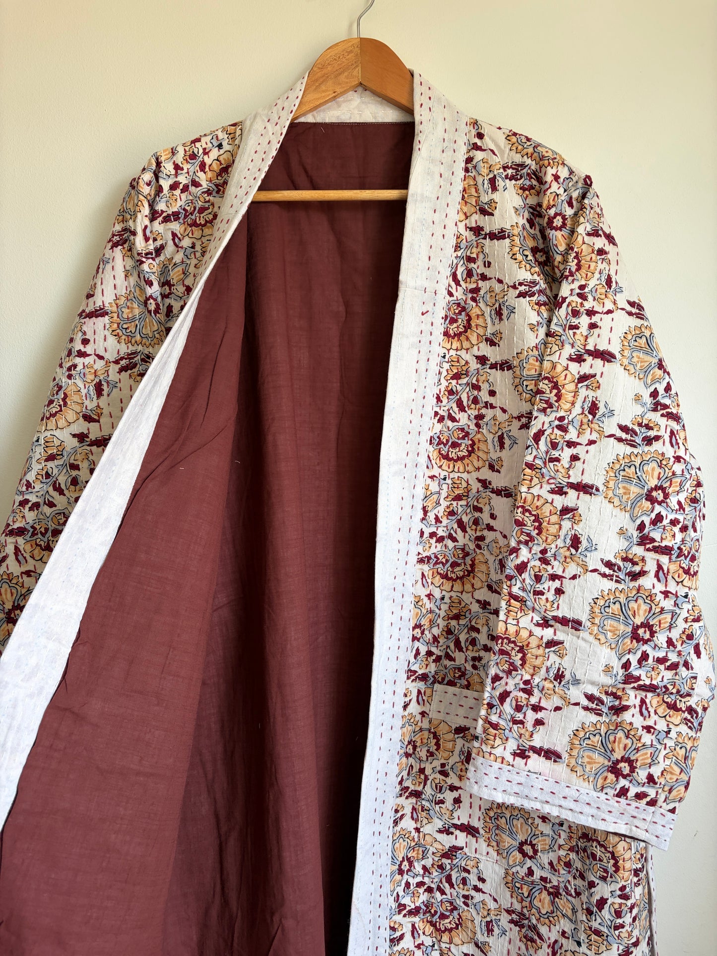 One of a kind Handmade Cotton Kantha Robe
