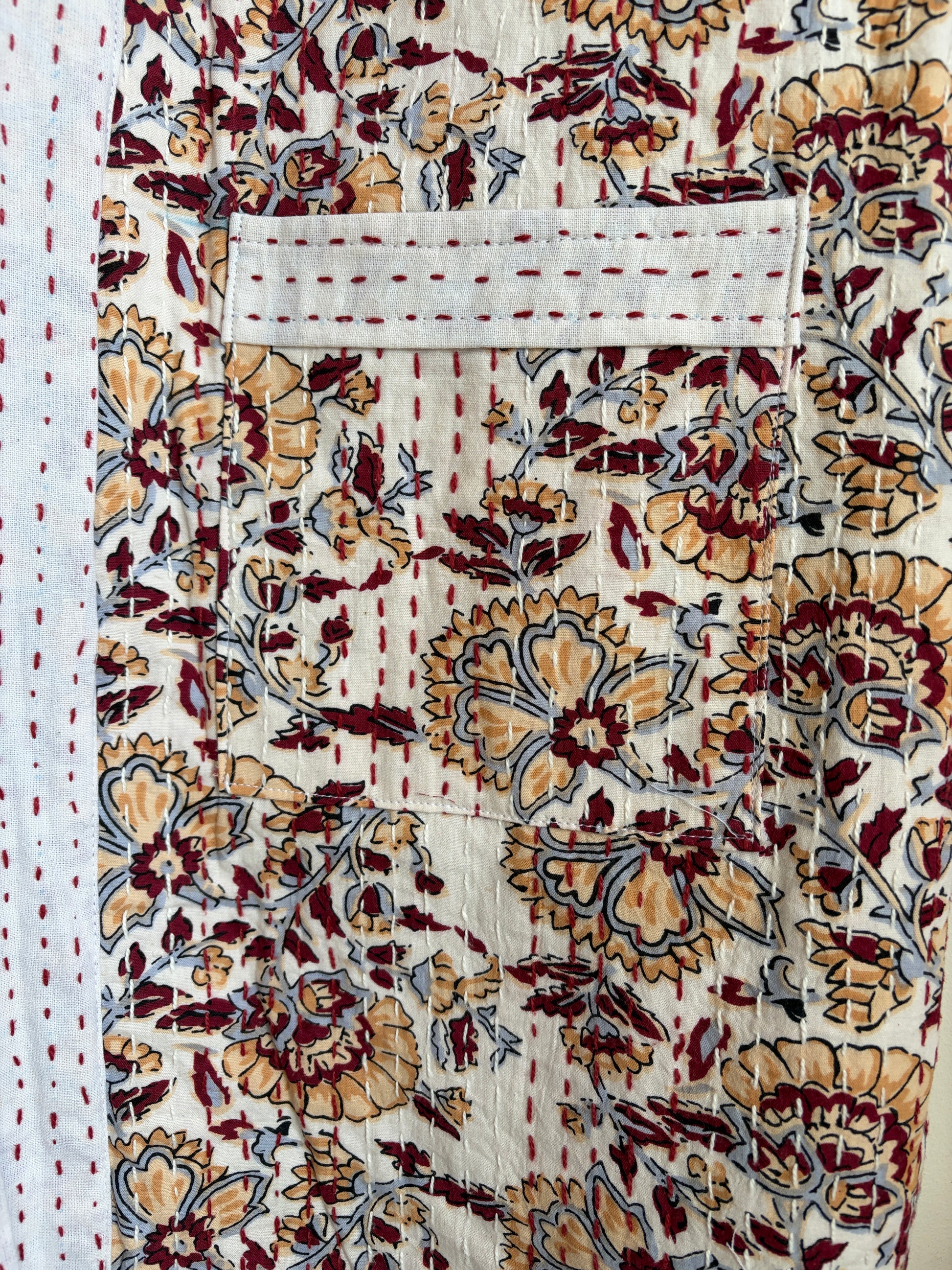 One of a kind Handmade Cotton Kantha Robe